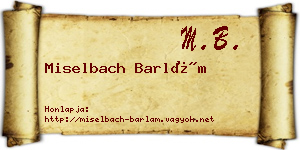 Miselbach Barlám névjegykártya